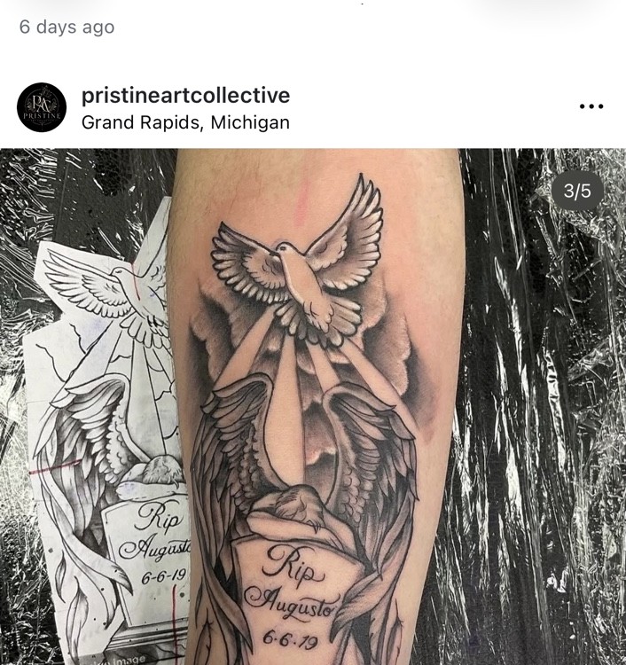 Memorial tattoo by Luis Santos